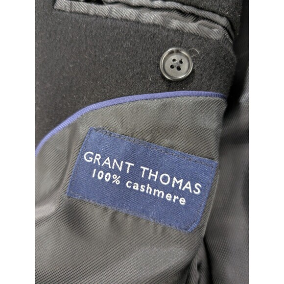Grant Thomas Jacket Black 100% Cashmere Lord Taylor‎ Blazer Sport Dress Coat 46R - Picture 6 of 11